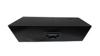 Front facing photo of a black battery case for amorge 48 volt batteries for crazy carts. 