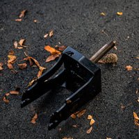 Black RDelta crazy cart fork on asphalt 