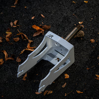 White RDelta crazy cart fork on asphalt 