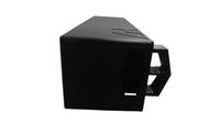 End photo of a black crazy cart battery case for amorge 48 volt batteries. 